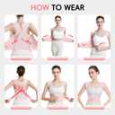 babaka Posture Corrector for Women, Invisible Lightweight Adjustable Back Brace for Upper and Lower Back Pain Relief, Hunchback, Hump, Scoliosis, Thoracic, Spine Corrector Under Clothes (Pink, Small, Waist: 25''-30'')