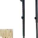 2 x Benbuoo Folding Adjustable Table Legs 27 to 41 inch, Metal Telescopic Storage Desk Legs for Outdoor Camper, RV, Coffee Dinner Table, Tabletops, Kitchen, DIY Bar Desk, Tablesaw, 2pcs Black