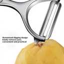 6.3 inch Kitchen Vegetable Peeler 2PCS | Ultra Sharp Stainless Steel Peeler | Ergonomic Non-Slip Safety Handle | Multi-Use for Veggie, Apple, Carrot, Potato & Fruit | Sturdy & Easy to Control