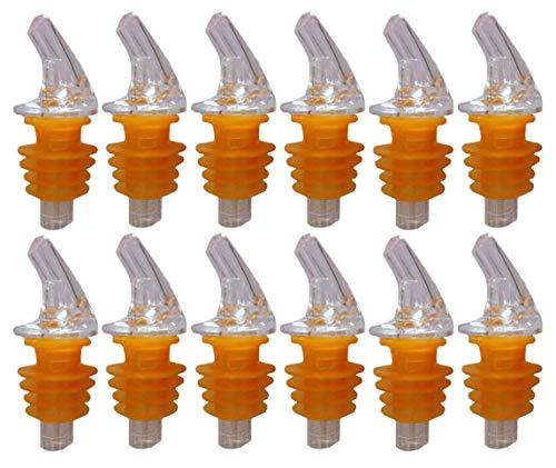 10 Count Large Amber Cork Free-Pour Spout - Great for Wide-Neck Liquor Bottles, Including 1.75 Liter Bottles