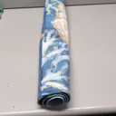 Beach Door Mat - Beach Coastal Outdoor Welcome Door Mat, Nautical Door Mats, Beach House Decor, Coastal Ocean Bathroom Decor, Coastal Outdoor Decor, Blue Door Mats, 17x30 Inch (Sea Star Coral)