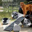 PetThem Upgraded Dog Ramp for Car 71'' X-Long & 19.7" Wider Folding Dog Ramps for Large Dogs with Non-Slip Rug Surface Portable Doggy Ramps for SUV Car & Truck, Up to 250 LBS