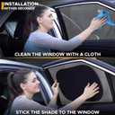 EcoNour Car Window Shades for Baby (4 Pack) | Protects Baby from Window Sun & Heat | Sun Shade Side Windows for Kids | Automotive Sun Protection from UV | Child Safety Accessories | Medium - 20"x12"