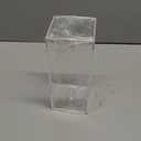 Acrylic Clean Pad Storage Box for Clean Skin Club, Cotton Pad Dispenser, Square Rounds Cotton Pad Holder (Pad Not Included) - Vertical with Lid