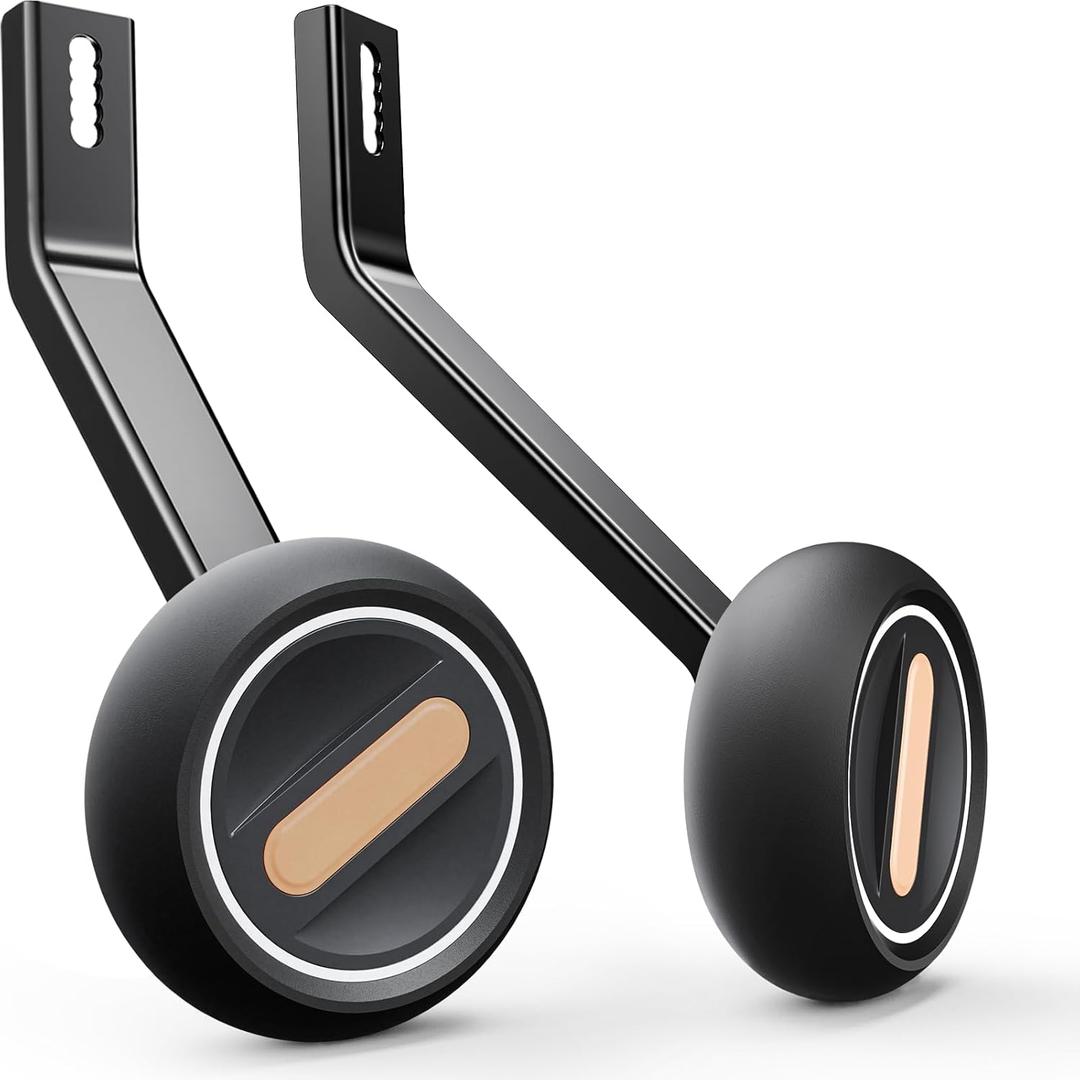 Training Wheels for 20 inch Bike, Safety MaxAnti-Tip Design with High-Strength Steel, Long-Lasting Light Up Bicycle Training Wheels for Kids Bike, Fits 20'' Single-Speed Only, Black