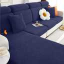 hyha Individual Couch Cushion Covers, Stretch Magic Sofa Seat Cushion Covers Washable, Dog Couch Sofa Slipcover for Pets, Kid with Elastic Bottom(Medium, Navy)