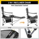 Yuntau 2 Set Reclining Beach Chairs with Umbrella & Footrest, Portable Adjustable Folding Mesh Lounge Chair with Headrest & Storage Bag for Camping, Fishing, Outdoor, Patio(Grey), 61.42 x 35.24 x 21.26 inches
