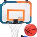 Mini Basketball Hoop Set  Foldable Basketball Hoops for Kids Age 3+ & Adults, Over The Door Indoor & Outdoor, Dorm Games, Room, Bedroom or Office - with Small Basketball Toy & Pump