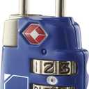 Lewis N. Clark Travel Sentry TSA-Approved Luggage Lock, Large 3 Dial Combination with Easy Read Dials - Blue