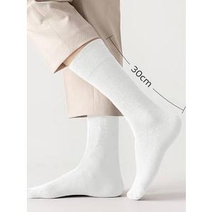 2 Pack Mens Dress Socks Combed Cotton Dress Crew Socks for Men Breathable Business/Casual Men's Socks Size 8-13