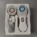 Microtree Electric Facial Cleansing Brush, Sonic Vibrating Rechargeable Face Scrubber Exfoliator, 2 Speeds for Gentle Clean, Face Brushes for Cleansing, Waterproof Face Wash Brush (Cool White)