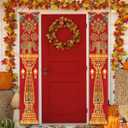 Diwali Decorations for Home - Deepawali Indian Festival of Lights Banner - Ganesha Porch Banner - Pooja Decor - Party