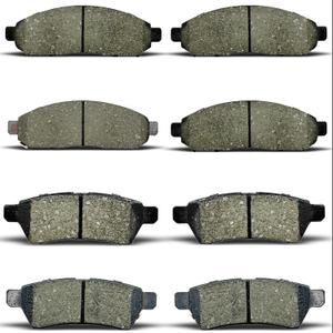 ALADICHE 8pcs Front Rear Ceramic Brake Pads Kits fit For 2005-2019 For Nissan Frontier, 2005-2015 For Nissan Xterra, 2009-2012 For Suzuki Equator (D1094/D1100)