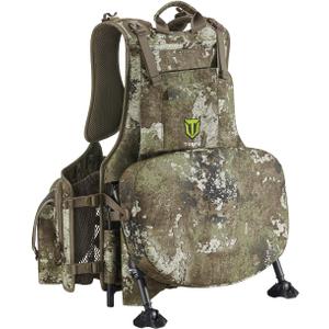 TIDEWE Vest with Seat, Vest with Game Pouch and Kickstand, Strut Camo Clothes for Men Women (Truetimber Strata)