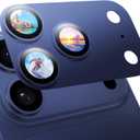 MAGIC JOHN 2 Pack Camera Lens Protector for iPhone 17 Pro Max, Full Coverage, Metal Aluminum Alloy Camera Lens Film, HD Clear, Scratch Resistant, Case-Friendly, Blue