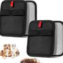 Didaey 4pcs Pet Hair Removal Glove Electrostatic Reusable Remover for Cat Dog Cloth Couch Furniture Carpet Car Seat Cat Grooming Animal Fur Removel Tool(Red,Rectangle)