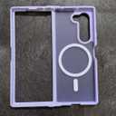 Samsung S24 Case | Magnetic Matte Design | Shockproof Slim Fit | Ring Camera Protection | MagSafe Compatible | Premium Crystal Hard Samsung S24 Cover Lavender Purple