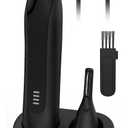 Ear and Nose Hair Trimmer for Men Women, Eyebrow and Facial Hair Trimmer with Powerful Motor and Dual-Edge Blades Rechargeable Painless
