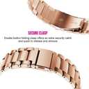 ViCRiOR Compatible for Garmin Venu, Venu SQ, Venu 2 Plus, Vivoactive 5/3 Bands - Solid Stainless Steel Watchband and Mesh Strap Bracelet Replacement