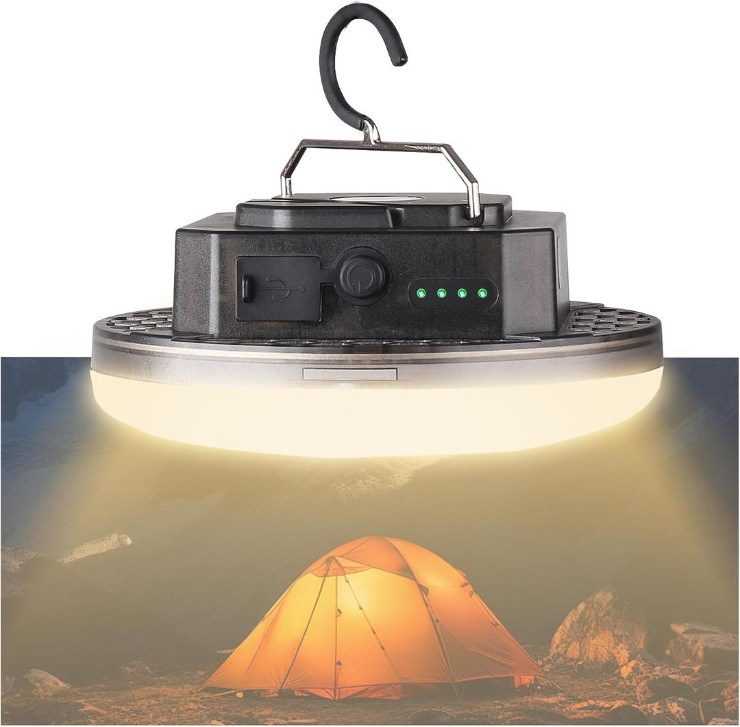 12000mAh 5000LM Camping Lights 3 Color Lighting Modes Bright Rechargeable LED Lamp 40W Hanging Tent Lights IPX5 Waterproof,Magnet,Power Failure Emergency Survival Kits & Christmas Day Gift