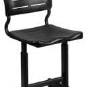 Flash Furniture Adjustable Height Black Student Chair with Black Pedestal Frame (Set of 1, Seat Height 16.5-18.5")