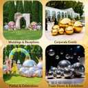Joyaura 6-Pc Gold Inflatable Mirror Ball Set, Large Shiny Decor Balls