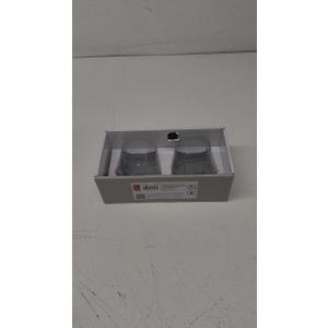 2 Piece 17.7 Oz  GrayFacet Dof Glass Set
