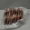 300PCS Rose Gold Plastic Silverware - Heavy Duty Elegant Disposable Utensils - Vintage Rose Gold Cutlery Set Includes 100 Forks, 100 Spoons, 100 Knives for Dinner Parties Weddings Mother's Day