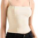 SUUKSESS Women Bustier No Boning Corset Tops Fitted Going Out Y2k Cami Tank Tops