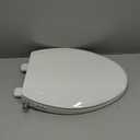 Bidet Toilet Seat, Soft Close Elongated Toilet Seat, Button control Feminine/Posterior Wash Switch, Knob Control Water Pressure,White Bidet Seat Attachment with Brass inlet