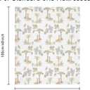 Baby Blankets for Boys Girls, Super Soft Nursery Minky Blanket Neutral with Print Brown Savanna Elephant and Cozy Raised Dotted Fleece Backing, 30 x 40 Inch Double Layer Bed Throws