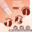 3 x MEFA 15 Sizes Short Square Nail Tips - 300 Pcs Full Cover Half Matte Press on Nails, Pre-Filed Soft Gel Nail Tips for Nail Extension Home DIY Salon Manicure