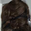 70s Disco Wigs for Men - Brown Curly 80s Mullet Wig for Halloween Costume Party Male Afro Funny Wigs with Glasses Necklace and Mustache (Brown)