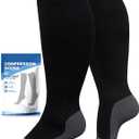 Plus Size Compression Socks 20-30mmHg Wide Calf with Seamless Toe, Graduated Support Stockings for Women Men, for Nurses Pregnancy Edema Flying Travel Circulation Relief, 4XL
