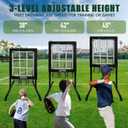 Pitching Net, 9 Hole Pitching Net with Strike Zone, Adjustable Softball/Baseball Hitting Net with Pitching Target, Portable Indoor Outdoor Training Equipment for Batting