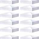 Taiyin 12 Pcs Pyramid White PVC Vinyl Post Top Caps, Fence and Deck Post Caps for Vinyl Fence Posts (4 x 4 Inch)