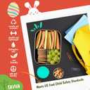 TAVVA Stainless Steel Lunch Box for Kids Ages 6-9 | 2-Piece Set | 27oz Metal Bento Box with 100% Steel Lids | 1.7oz Dip Cup with 100% Leakproof Silicole Lid | BPA-Free | Freezer & Dishwasher Safe