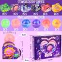 30 Pack Kids Valentines Day Galaxy Slime Gift Kit with Greeting Card Box Stress Relief Fidget Toy for Classroom Exchange School Prizes Birthday Supplies, Valentines Gifts for Kids Classroom