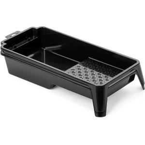 Bates- 4 Inch Paint Tray, 2 Pack, Black, Plastic 4 Inch Paint Roller Tray, Deep Capacity, Textured Ridge
