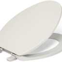 KOHLER K-4774-47 Brevia Elongated Toilet Seat with Quick-Release Hinges And Quick-Attach Hardware For Easy Clean, Almond