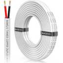NAOEVO 8 Gauge Marine Wire Duplex, 8 AWG Stranded PVC Marine Electrical Wire, Waterproof/Corrosion Resistant/Tinned Copper Electrical Cable for Boat/Automotive/RV/Solar (15FT)