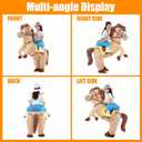 JOYBRO Inflatable Horse Costume for Kids, Funny Cowboy Ride on Horse Suit, Blow up Animal Costumes for Boys and Girls, Perfect for Halloween, Carnivals, Theme Parties, Birthdays, One Size 120-150 cm