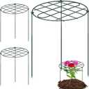 3 Pack 24 x 29.5 Inch Peony Cages and Supports Grow Through Plant Grid Support,Metal Plant Brace Support Peony Rings Hoops for Outdoor Plants Vegetables,Rose,Tomato,Orchids