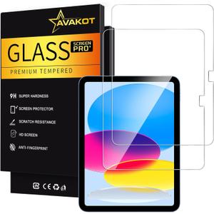2 Pack Screen Protector for iPad 11th A16 2025(11 Inch) / 10th Generation 2022 (10.9 Inch), Tempered Glass Film Guard -Clear Ultra Touch Sensitive Case Friendly