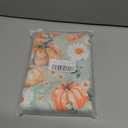 Thanksgiving Round Tablecloth 60 Inch Pumpkin Daisy Pattern Waterproof Dining Table Cover for Autumn Thanksgiving Heat Resistant Kitchen Decor Reusable Harvest Party Table Cloth