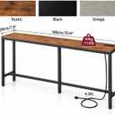 MAHANCRIS 70.9" Console Table with Power Outlet, Sofa Table Behind Couch, 70.9"L x 7.9"W x 31.7"H
