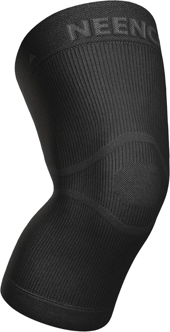 NEENCA Ultra-thin Knee Sleeve for Knee Pain, Lightest Knee Compression Sleeve with Graphene Ions Infused Fabric for Pain Relief, Swelling, Arthritis, Poor Circulation, Running, Sport- FSA/HSA Approved (Large, Black - Single)