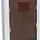 Lockable Dog Door, Flexible Pet Flap Door with Baffle, Aluminum Dog Door for Interior Exterior Doors, Pet Door with Slide in Panel for Control (516x363.5x65mm)