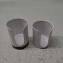 Premium Bathroom Cup Dispenser - Compact Cup Holder for Dixie 3 oz Cups, 3 4 Ounce Mouthwash Cup Dispenser - PC/Walnut, White, Pack of 2