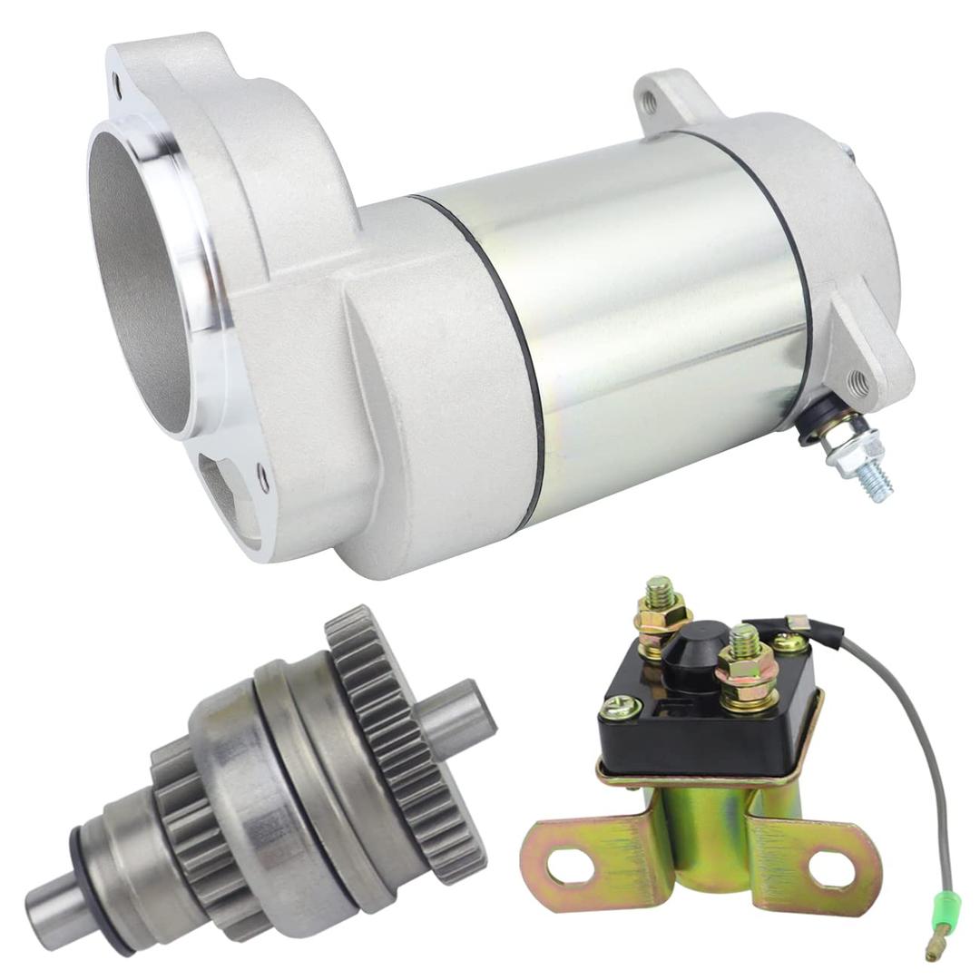 Starter & Bendix & Relay for Polaris 1985-2003 Xplorer Trail Blazer Trail Boss Scrambler Big Boss Sportsman Sport Xpress 400 350 300 250, 3085393 3084403 3083760 3083646 SM13298 SM-8 18331